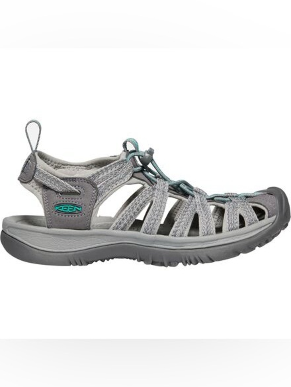 Keen Whisper Closed Toe Hiking Sport Waterproof Grey & Peacock Green Sandals